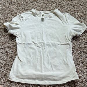 Skims Women's Cream Short-Sleeve Crewneck Top